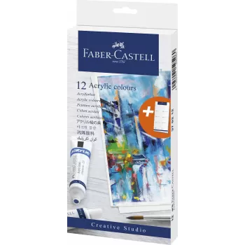 Acuarele acrilice 12 culori 20ml Faber-Castell-1