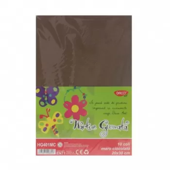 Hârtie gumată 10 coli DACO maro chocolate-1