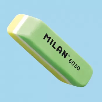 Radieră teșită bicoloră din plastic MILAN 6030-1