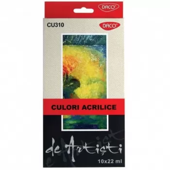 Set culori acrilice 10 culori, 22 ml Artist DACO CU310-1