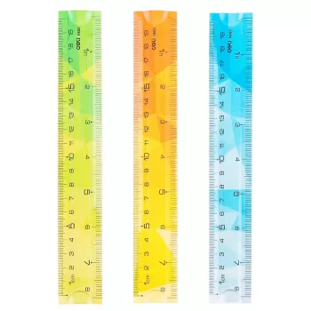 Rigla flexibila 20 cm, multicolora, Deli-1