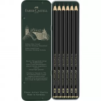 Set 6 buc creion grafit mat pitt Faber-Castell-2