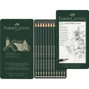Set arta 12 buc creion grafit castell 9000 Faber-Castell-2