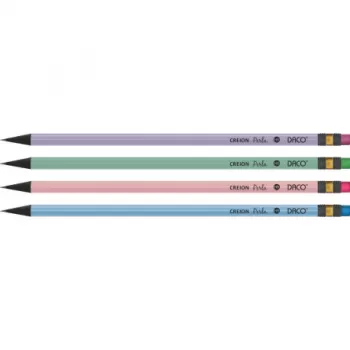 Creion negru cu radieră PERLA DACO CG202-1