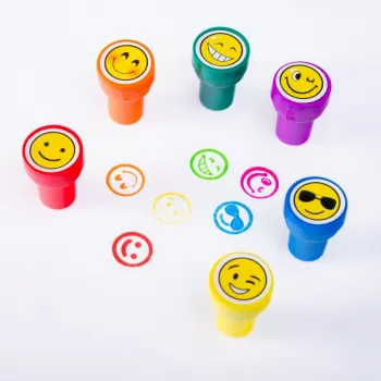 Stampila tusata Emoji, set 6 bucati, Daco SA127-2