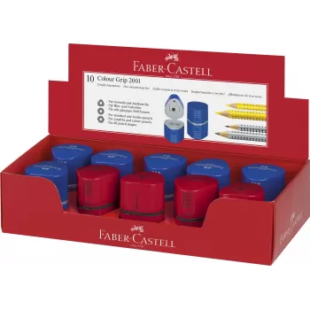 Ascutitoare tripla grip 2001 rosie/albastra Faber-Castell-3