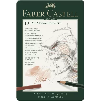 Set pitt monochrome 12 buc nou Faber-Castell-1