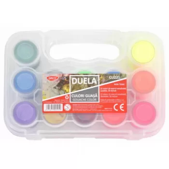 Culori guasa 6 culori neon + 6 culori metalizate DUELA DACO CU221-1