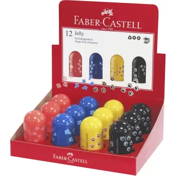 Ascutitoare simpla cu container amprente Faber-Castell-1
