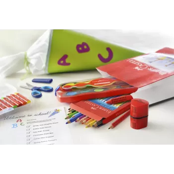 Creioane cerate 12 culori jumbo cutie plastic Faber-Castell-2