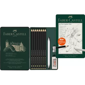 Set 11 buc creion grafit mat pitt Faber-Castell-3