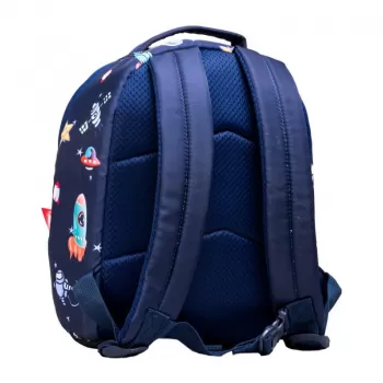 Ghiozdan gradinita, baieti, albastru, imprimeu astronaut, 30 cm Daco GH285-2