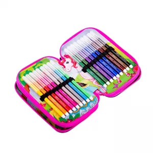 Penar echipat fete, 3 compartimente, 46 piese, imprimeu unicorn Basm Daco PE3005E-3-IMG-nav