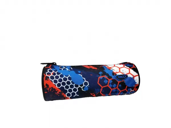 Penar rotund, 1 fermoar, albastru imprimeu abstract Daco PE695-1-IMG-slider