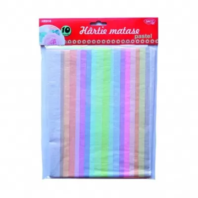 Hârtie mătase 10 culori pastel DACO-img