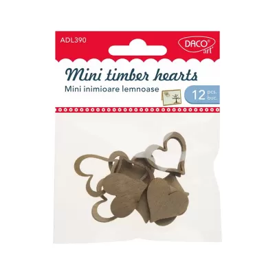 Accesorii craft – inimi lemn AD390 Mini Inimioare Lemnoase DACO-img