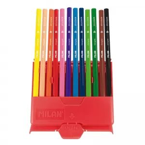 Creioane colorate, 12 culori, in cutie de plastic Milan-3-IMG-nav