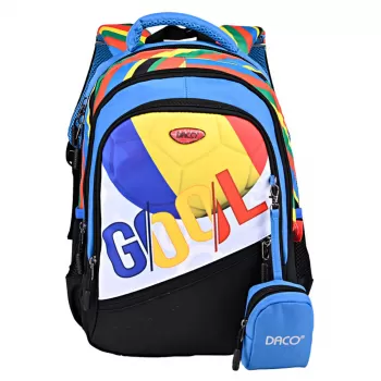 Ghiozdan baieti clasa 0, imprimeu fotbal Gool, 38 cm Daco GH3515-1