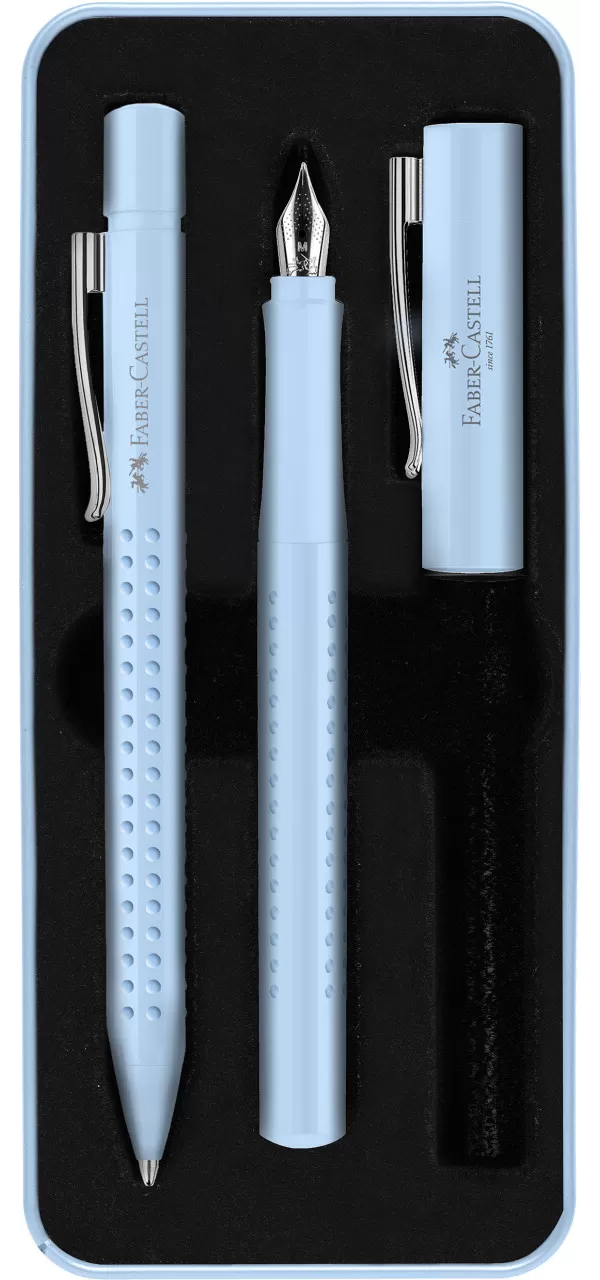 Set pix si stilou, corp albastru Blue Sky, editie Grip 2010 Faber-Castell-1-IMG-slider
