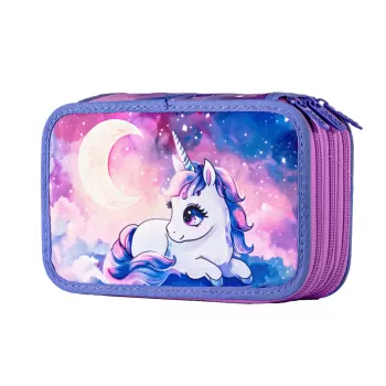 Penar 3 compartimente fete, echipat cu 46 piese, unicorn Daco PE3035E-3