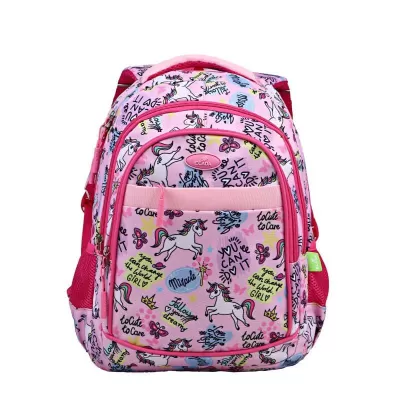 Ghiozdan fete clasa 0, roz, imprimeu unicorn, 38 cm Ecada 614001-img