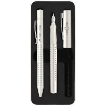 Set pix si stilou alb cocos,  Grip 2010 M+ Faber-Castell-1