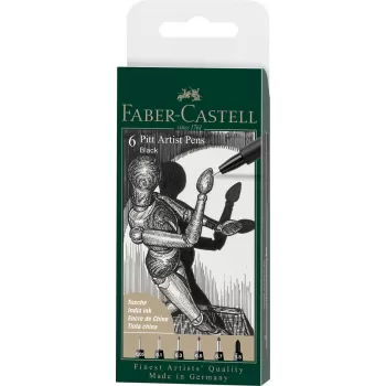 Pitt artist pen set 6 buc 0.05, 0.1, 0.3, 0.5, 0.7, 0.15 Faber-Castell-1