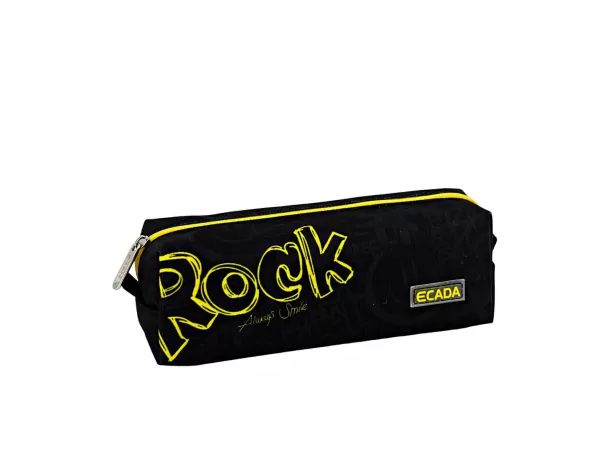 Penar liceu negru, imprimeu galben Rock, 1 fermoar Ecada 786611-1-IMG-slider