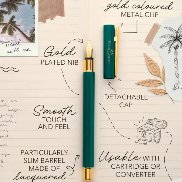 Stilou Faber-Castell Neo slim, verde  forest , penita F-4-IMG-slider
