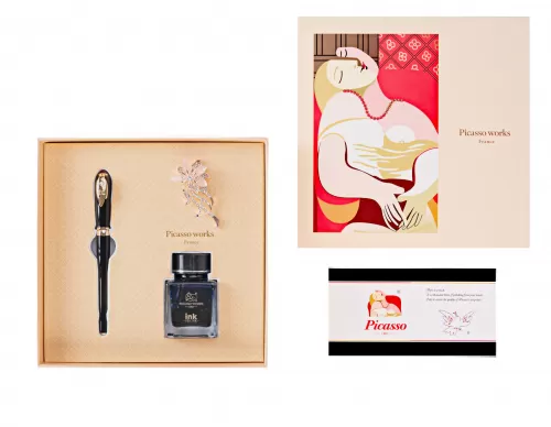 5-Stilou-PICASSO-metalic-negru-cu-calimara-si-brosa-986N