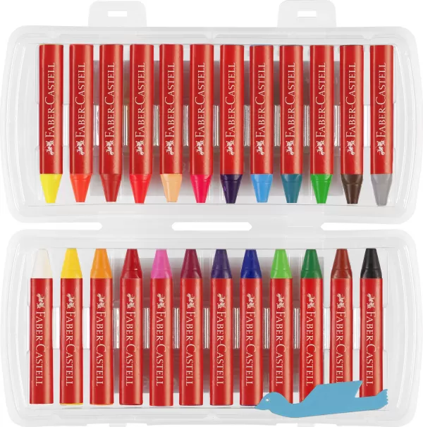Creioane cerate 24 culori jumbo cutie plastic Faber-Castell-3-IMG-slider