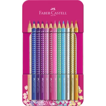 Set cadou 12 creioane colorate sparkle Faber-Castell-1