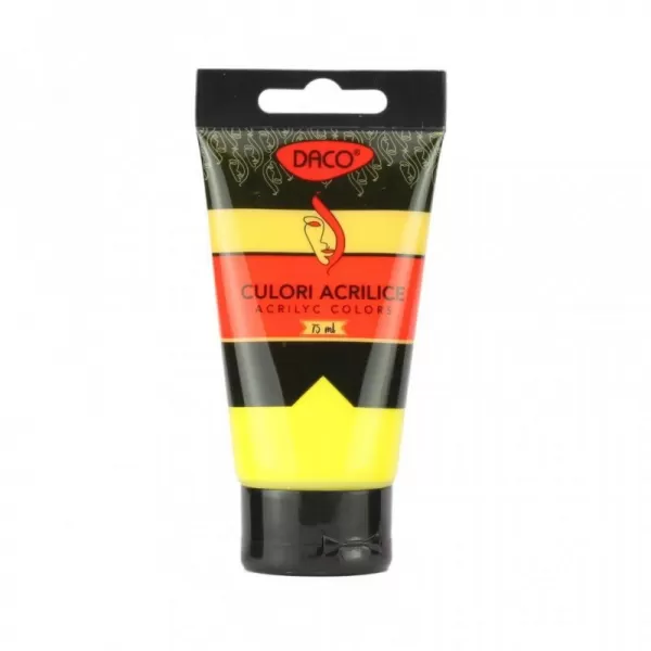 Acuarele acrilice 75ml - Galben Citron - Daco CU375GCT-1-IMG-slider