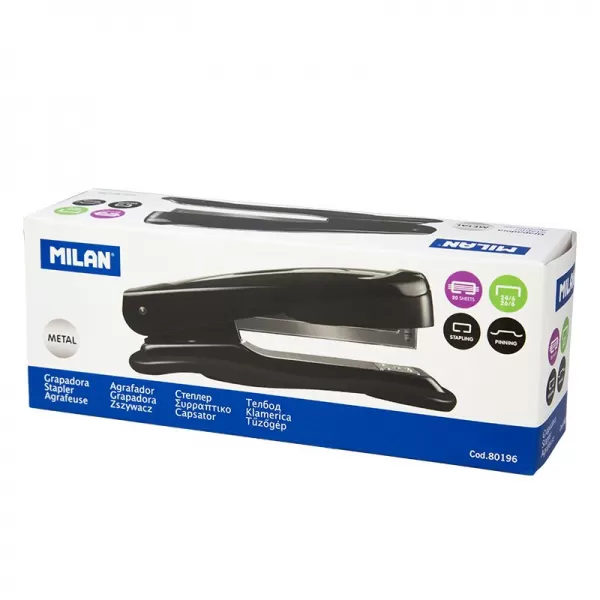 Capsator 24/6 corp metal 80196 MILAN negru-2-IMG-slider