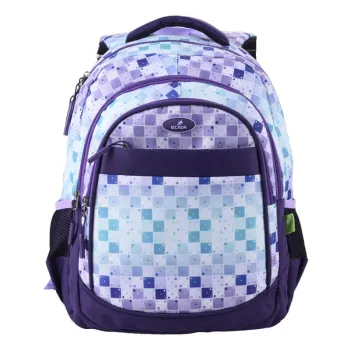 Ghiozdan fete imprimeu geometric, gimaziu si liceu, 46 cm Ecada 61445-1