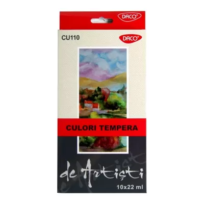 Culori tempera 10 culori 22 ml Artist DACO-img