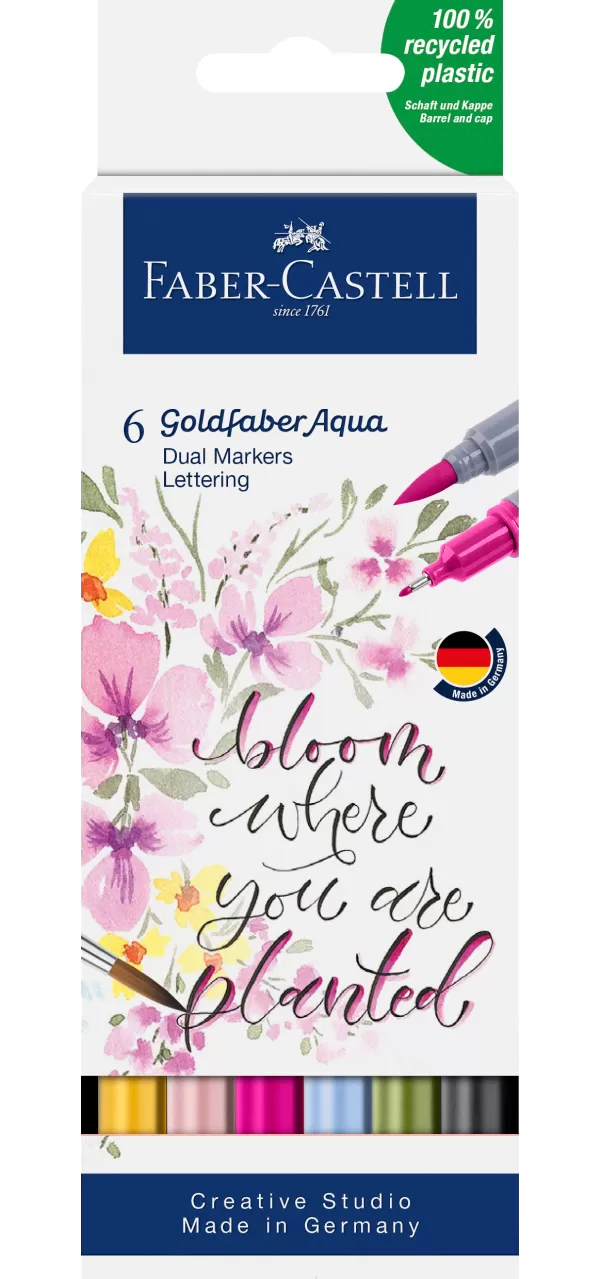 Marker solubil 2 capete set 6 buc lettering goldfaber Faber-Castell-1-IMG-slider