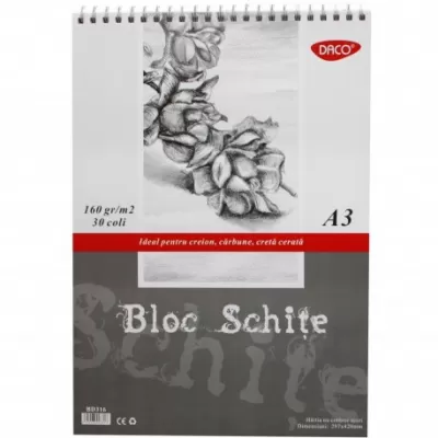 Bloc A3 schite 160g  30 file DACO BD316-img