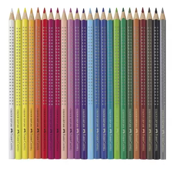 Creioane colorate 24 culori cutie metal grip 2001 Faber-Castell-3