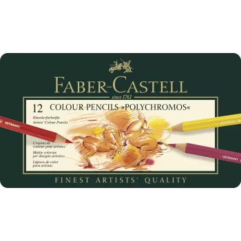 Creioane colorate 12 culori polychromos Faber-Castell-1