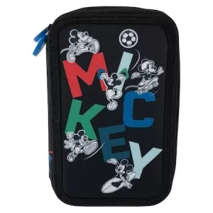Penar 3 compartimente baieti, negru, Mickey Mouse Pigan-1-IMG-nav