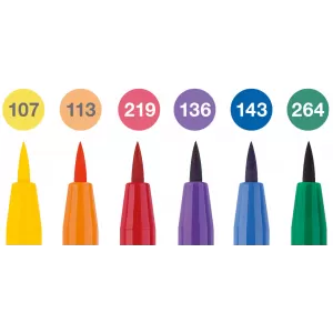 Pitt artist pen set 6 buc culori de baza 2022 Faber-Castell-2-IMG-nav