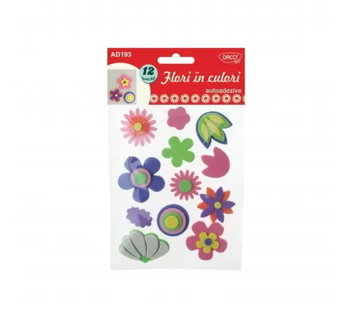 21-Accesorii-craft-~-AD193-Flori-in-culori-spuma-autoadeziva-DACO