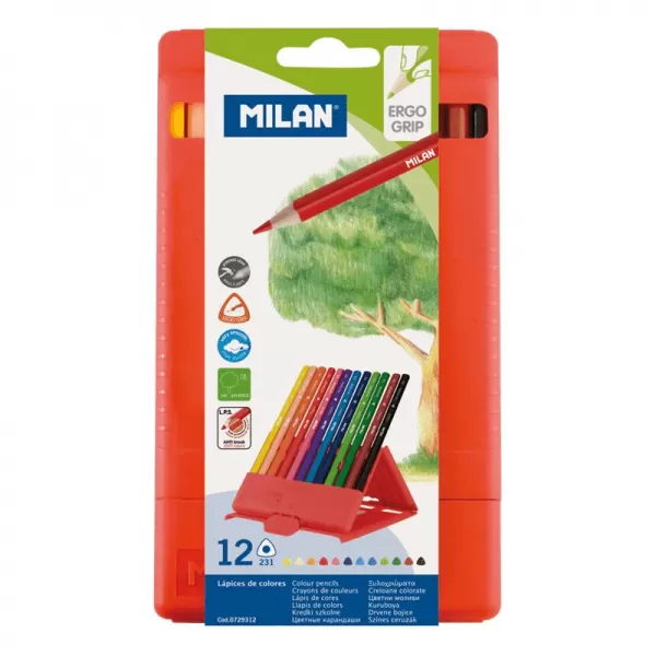 Creioane colorate, 12 culori, in cutie de plastic Milan-1-IMG-slider