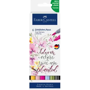Marker solubil 2 capete set 6 buc lettering goldfaber Faber-Castell-1-IMG-nav