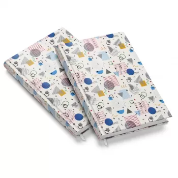 Agenda A5 nedatata, 208 pagini, Geometries-1