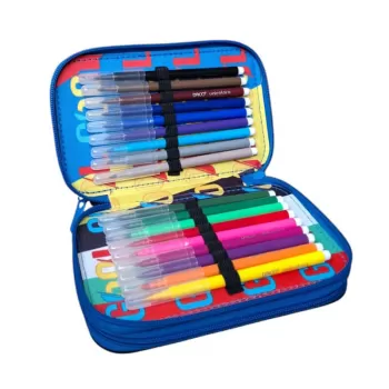 Penar echipat 3 compartimente, baieti, 46 piese, Gol Tricolor Daco PE3026E-4