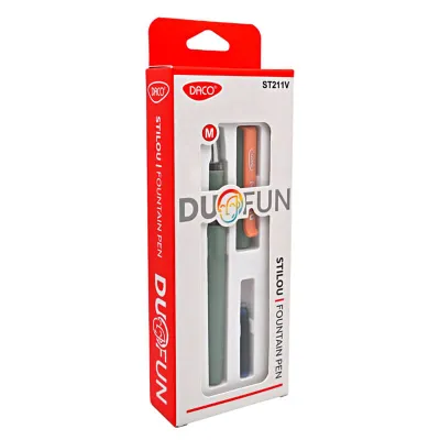 Stilou Daco cu rezerva Duo Fun verde, penita M-img