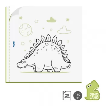 Carte de colorat 4+ Dino Land Milan-2