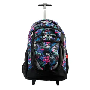Ghiozdan troler fete, 46 cm, imprimeu graffiti Daco GH4019-1-IMG-nav